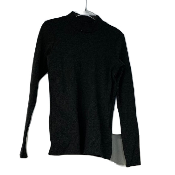 Lil Legs girls sz 8 gray turtleneck ribbed casual winter cotton elastic top - Picture 1 of 3
